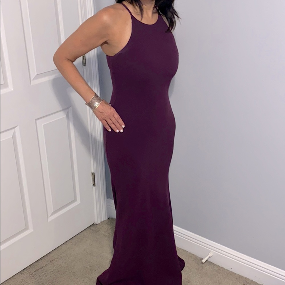 Calvin Klein Dark Purple Gown